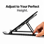 Desdet Rise | Adjustable Foldable Black Aluminium Laptop Stand